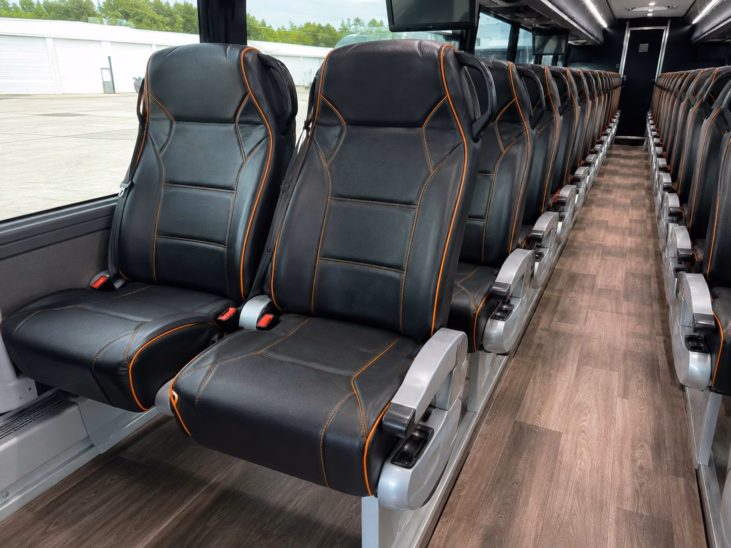 norman charter bus inside