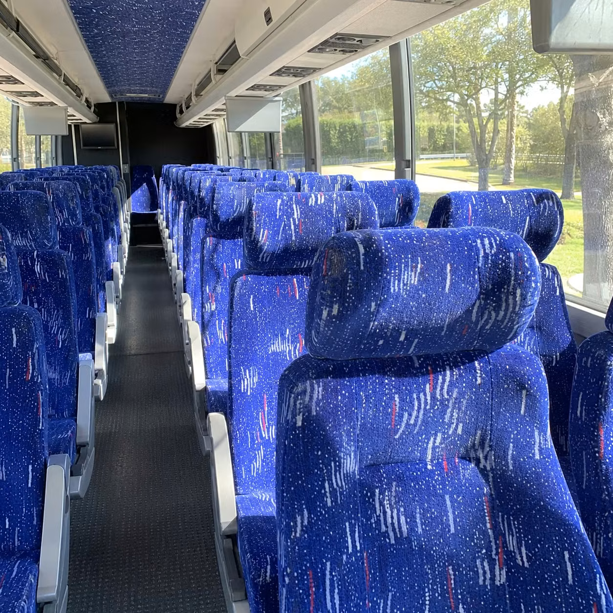 norman charter bus rental interior